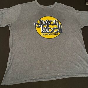 Jason Isbell and the 400 Unit heather grey graphic band tee sz 3XL (?)